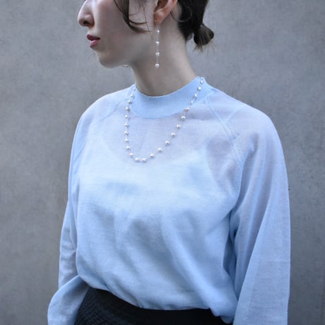 heart pearl chain necklace  M