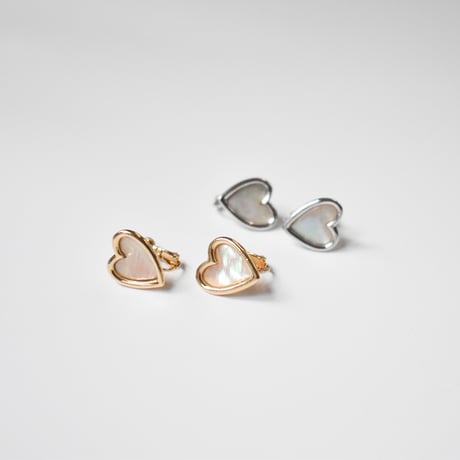 shell heart pierce / earring  M