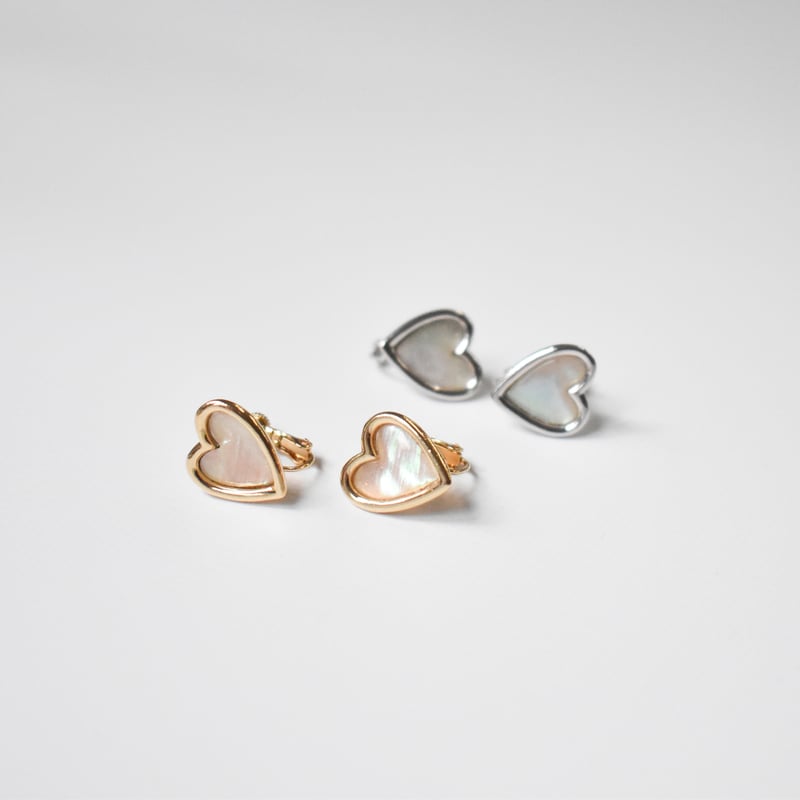 shell heart pierce / earring M | ISRIE