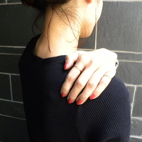 14KGF gloss skinny ring