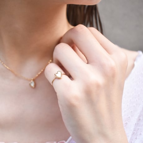 shell heart ring S