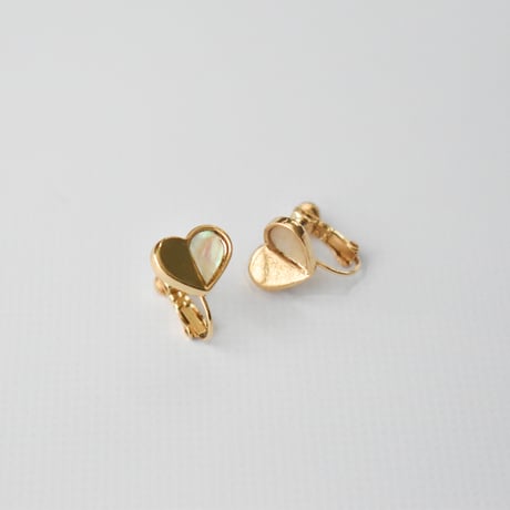 half shell heart  pierce / earring