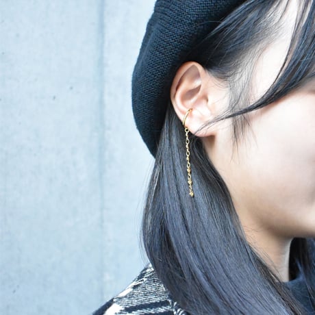 heart chain earcuff