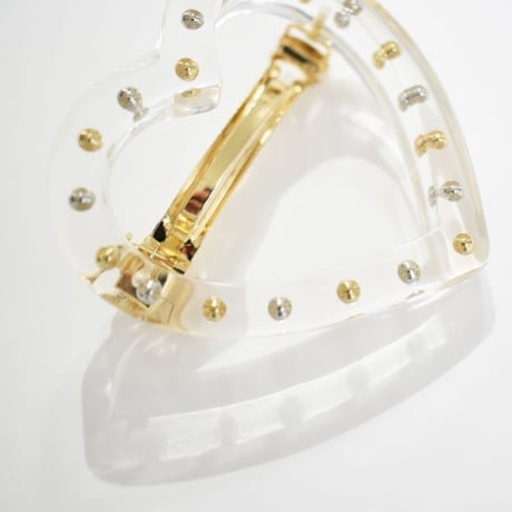 heart parts in the clear barrette
