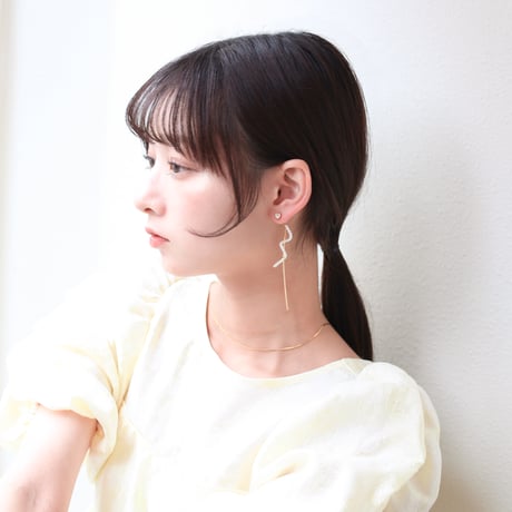 glow long chain pierce / earring D