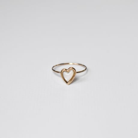shell heart ring S