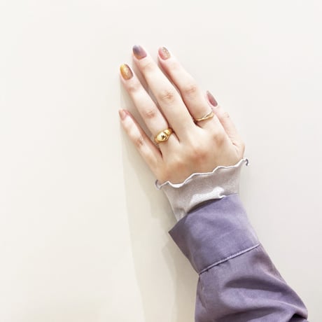 gold×silver combi X ring