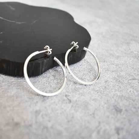 silver925 simple hoop  pierce