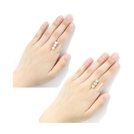 bijou × pearl  wide ring