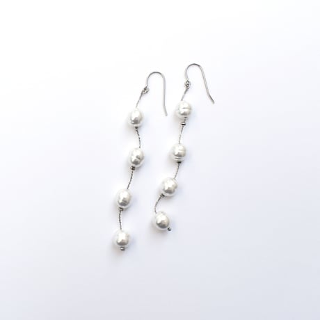 lane baroque glass pearl pierce/earring M