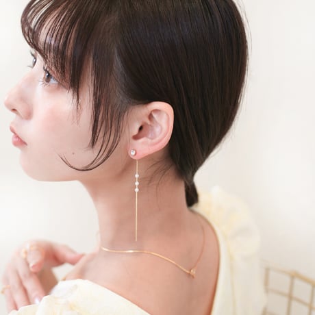 glow long chain pierce / earring C