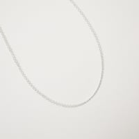 silver 925 oval link necklace