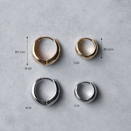 puffy metal hoop pierce S
