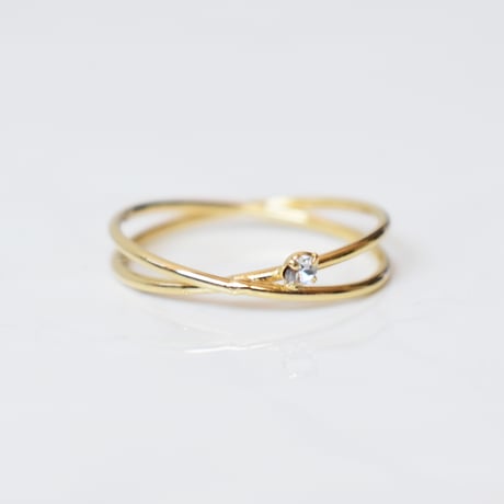 crystal glass X ring