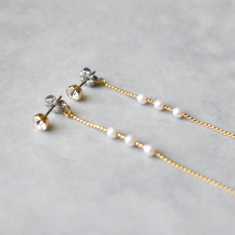 glow long chain pierce / earring C