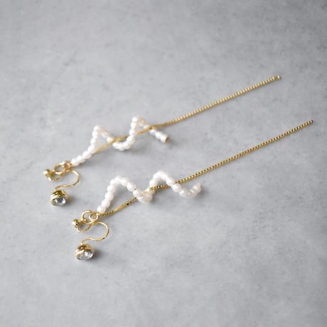 glow long chain pierce / earring D