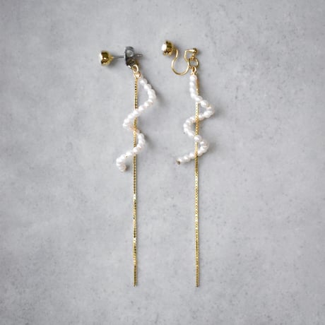 glow long chain pierce / earring D