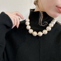 big cotton pearl necklace