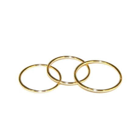 14KGF gloss skinny ring