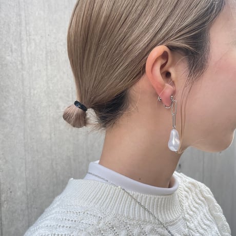 big baroque pearl pierce/earring