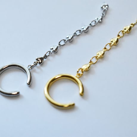 heart chain earcuff