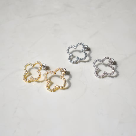 bloom rhinestone pierce / earring
