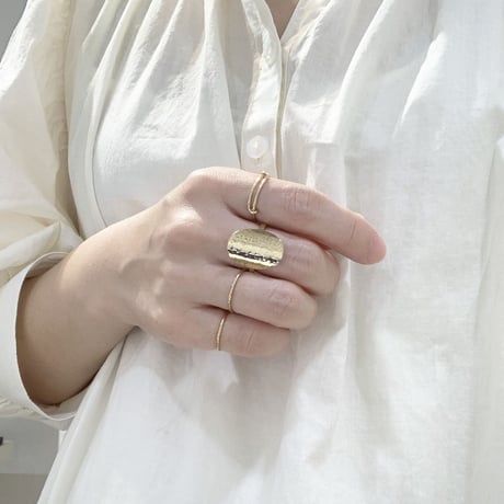14KGF Free size design ring