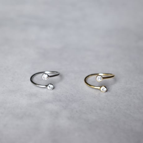 crystal glass fork ring