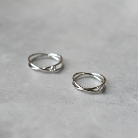 crystal glass X ring