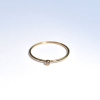14KGF cubic zirconia skinny ring