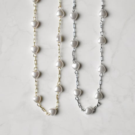 heart pearl chain bracelet
