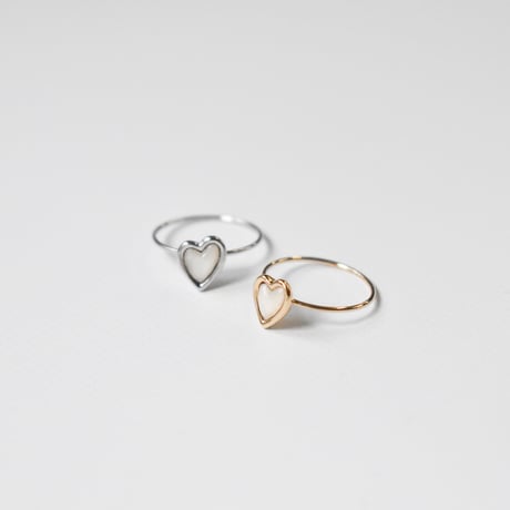 shell heart ring S