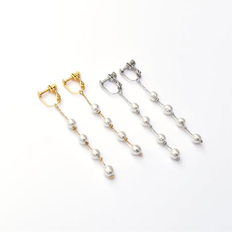 lane baroque glass pearl pierce/earring S