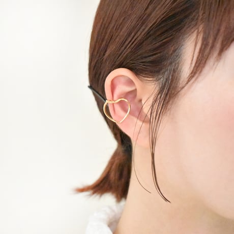 flame heart ear cuff