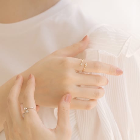 crystal glass fork ring