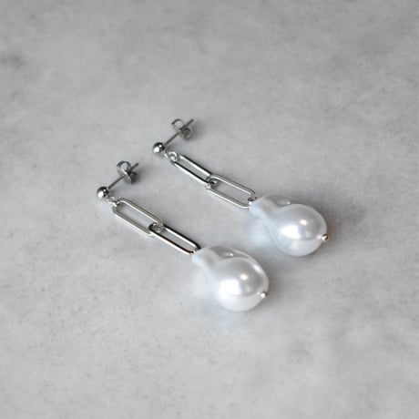 big baroque pearl pierce/earring