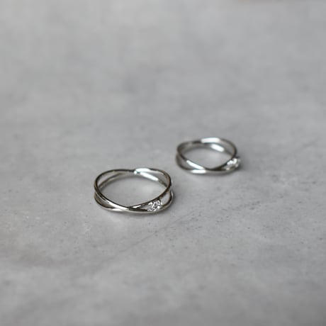 crystal glass X ring