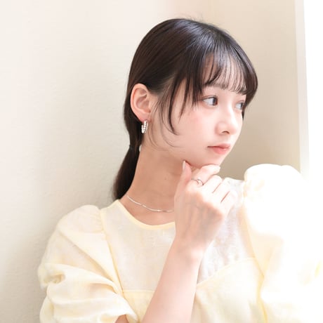 pearl × metal pierce / earring