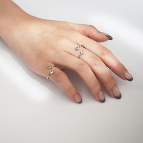 crystal glass fork ring