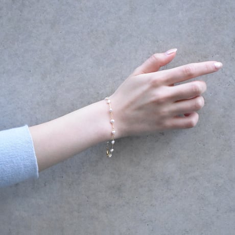 heart pearl chain bracelet