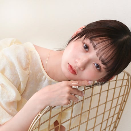 bijou × pearl  wide ring