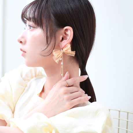 fleuret ribbon pierce / earring
