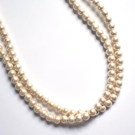 cotton pearl long necklace 180