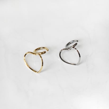 flame heart ear cuff