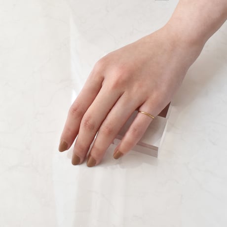 14KGF gloss skinny ring