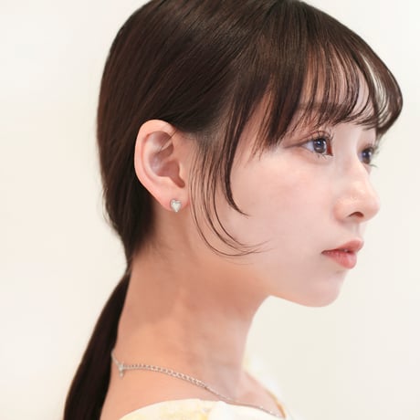 shell heart pierce / earring S