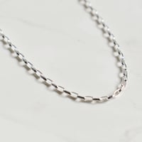 silver925 oval chain necklace