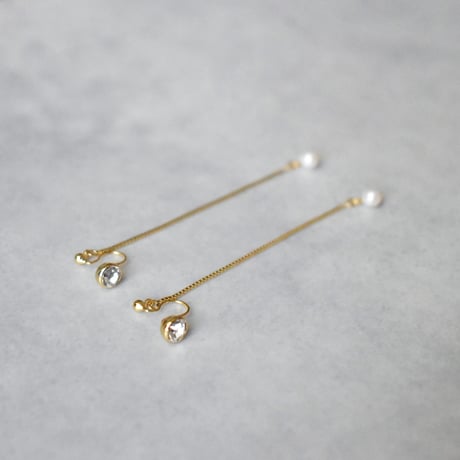 glow long chain pierce / earring B