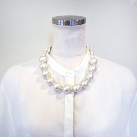 big cotton pearl necklace