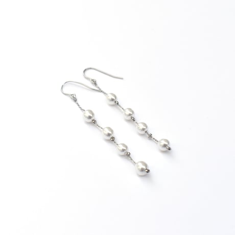 lane baroque glass pearl pierce/earring S